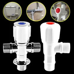 1pcs Plastic Angle Valve Faucet Water Stop Valve Toilet Filling Control Tap Switch for Bathroom Kitchen Replacement Accessories