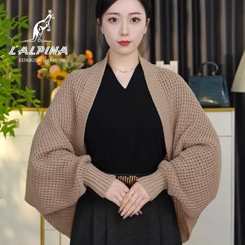 

Knitted Shawl with New Solid Color Wearable Long-sleeved Cardigan Cheongsam Sweater Autumn