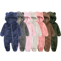 Winter Essentials Fleece Baby Clothes Romper Kids Boys Girls Pajamas Hooded Toddler Bodysuit Infant Jumpsuit Newborn Onesies