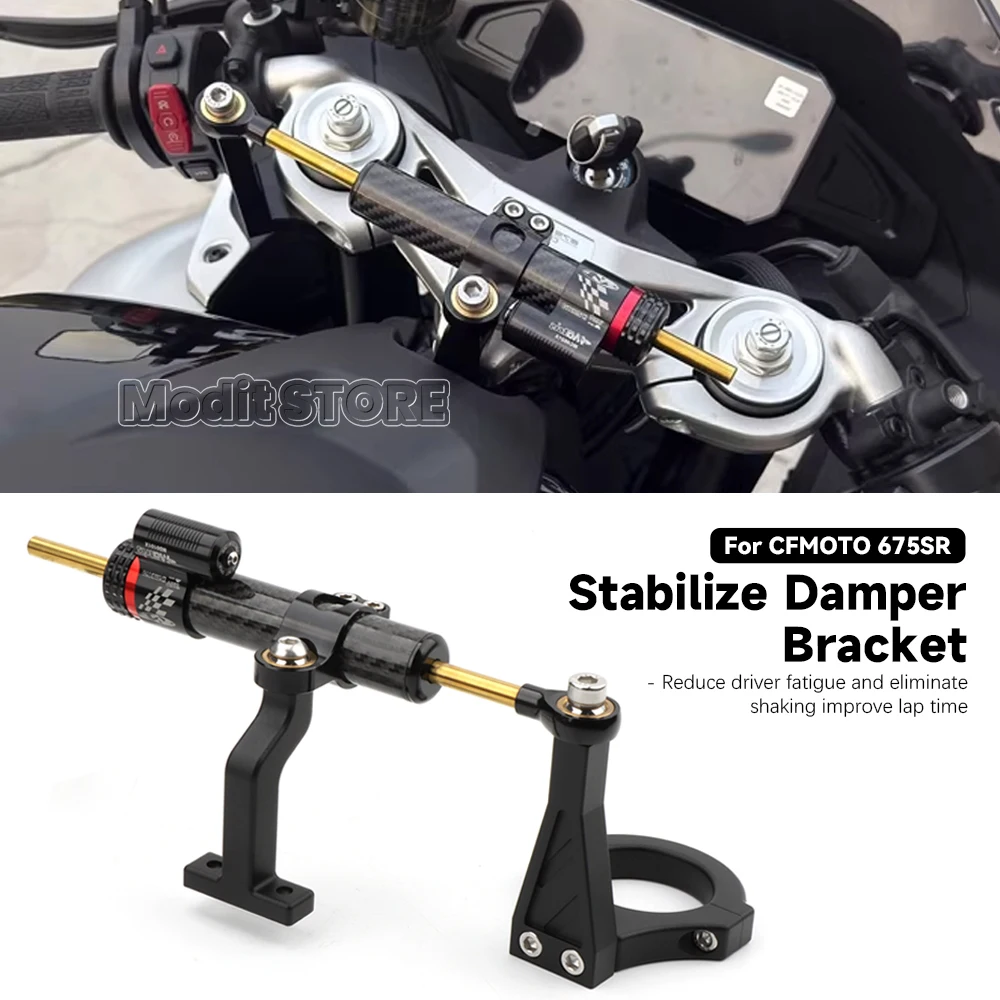 for-cfmoto-675sr-r-675srr-675ss-675-motorcycle-accessories-adjustable-steering-damper-brack-stabilizer-mounting-kit