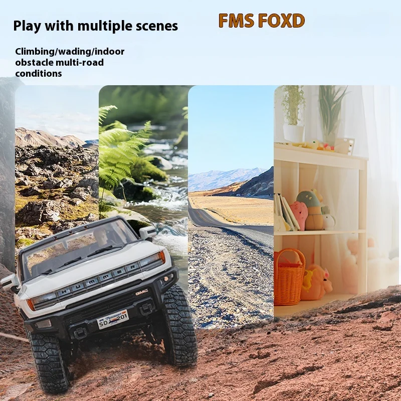 Nowy Fms 1:18 Hummer Ev Pickup Truck Elektryczny zdalnie sterowany pojazd terenowy Model pojazdu wspinaczkowego Niestandardowy prezent dla dzieci Zabawki