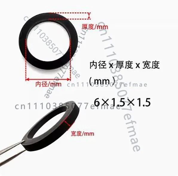 

6PCS 6x1.5x1.5mm Tire Belt Loop Rubber Ring For Cassette Deck Tape Recorder
