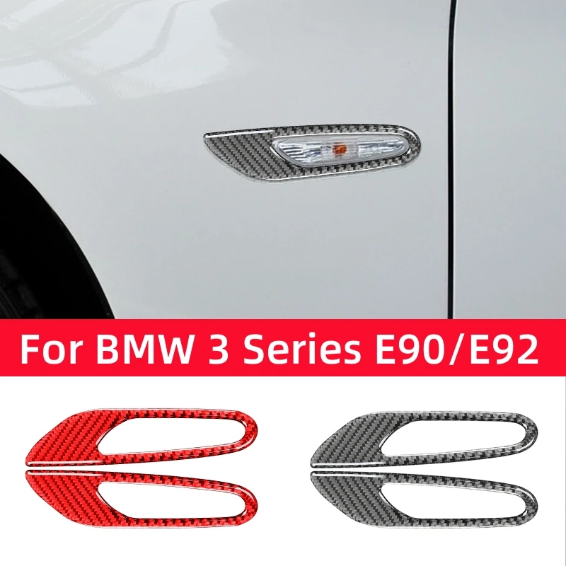 

For BMW 3 Series E90 E92 2005-2012 Accessories Carbon Fiber Car Exterior Turn Signal Lights Trim Frame Cover Decoration Stickers