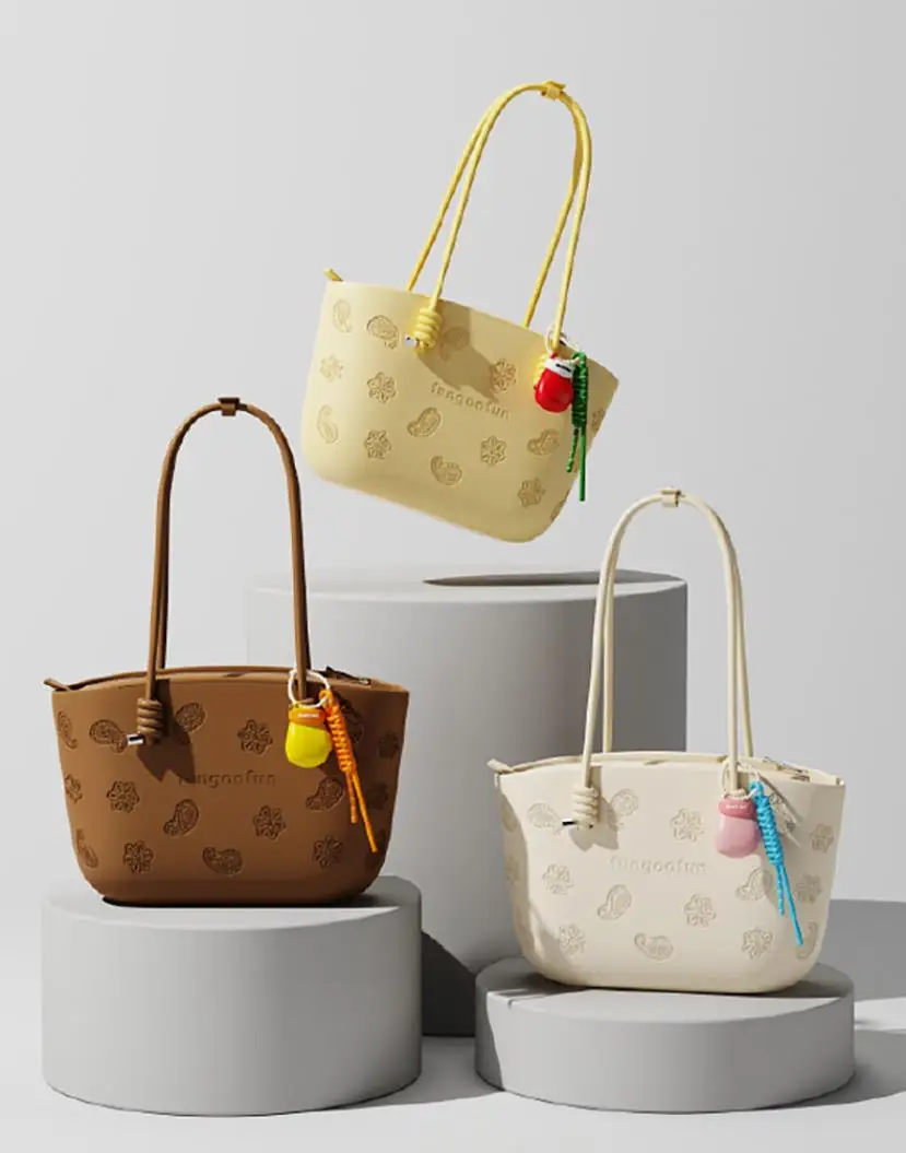

Fungoofun Handbag Women's Large Capacity Tote Bag Adult Girls Waterproof Commuting Shoulder Bag High-end EVA Armpit Bag Female