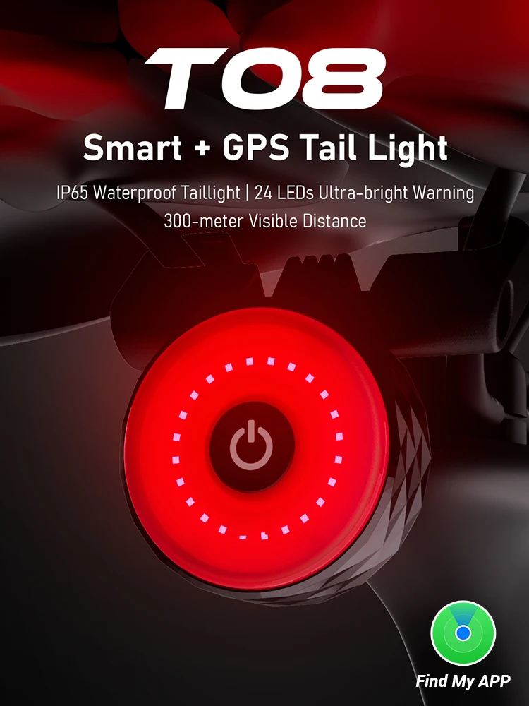 AliExpress CYCLAMI Bicycle GPS Tail Light Smart Brake Sensing Rear Bike Light Aluminum Waterproof Type-C MTB Road Warning Cycling Taillight