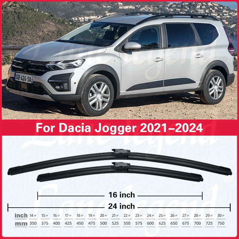 For Dacia Jogger 2021 2022 2023 2024 Car Front Wiper Blades Car Windshield Windscreen Windows Brushes Car Accessories 24\