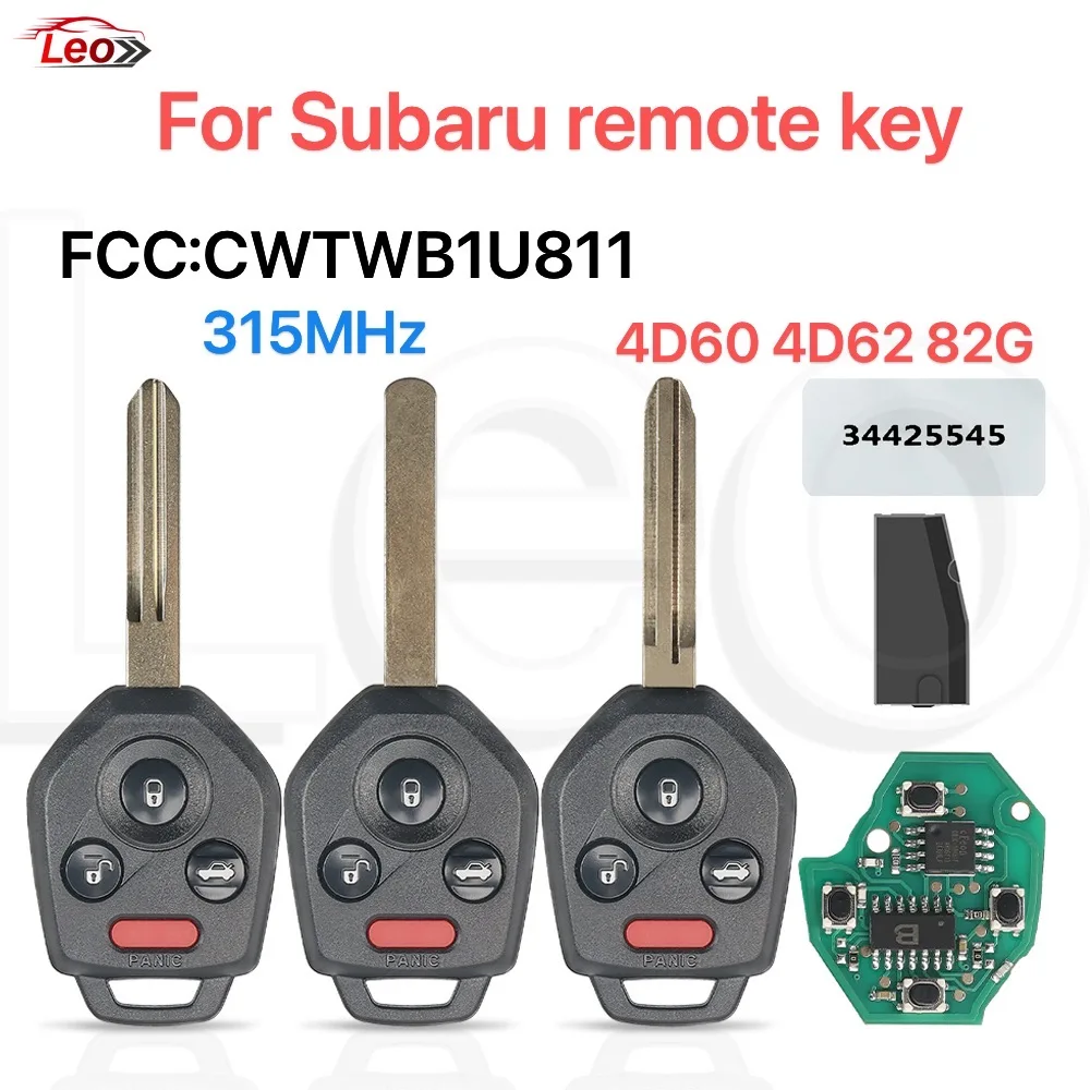 

Чип Leo FCC ID:CWTWB1U811 315MHz 4D60/4D62/82G для Subaru Outback, Impreza, WRX, Tribeca, Legacy, Forester с паролем