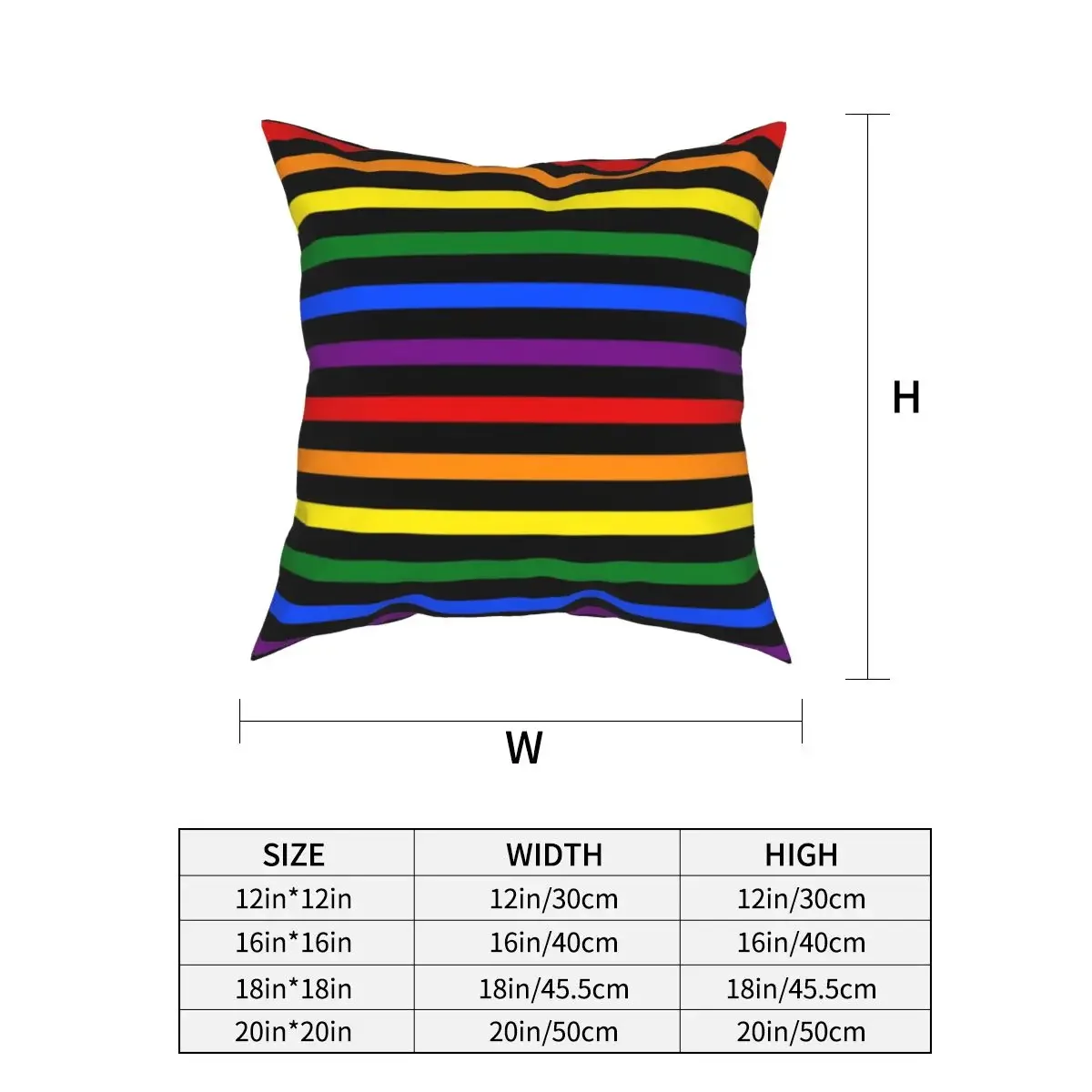 Gay Pride Rainbow Stripes Pillow Covers Car LGBT Bisexual Lesbian Queer Asexual Cushion Case Home Decoration Pillowcase 45*45cm