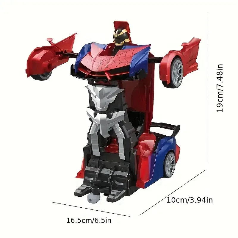 1:18 스케일 무선 조종 자동차, 원버튼 변신, 360도 회전 °   회전 및 LED 조명 - 2.4GHz 무선, USB 충전식