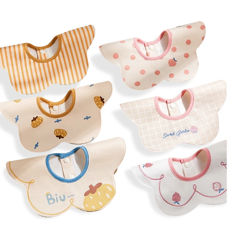 

3 шт. водонепроницаемые нагрудники для младенцев, детские нагрудники с вышитым узором, удобные нагрудники для новорожденных, удобные хлопковые нагрудники, подарок