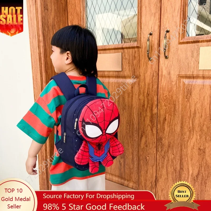 

Marvel Spider Man School Bag Backpack Cartoon High Quality 3D Stereo Pattern Backpack Christma Birthday Gift Cosplay Accessories