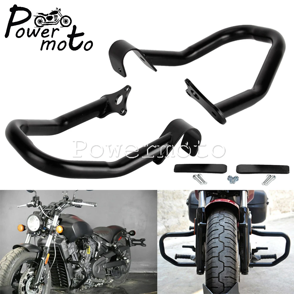 

Motorcycle Black Highway Engine Guard Crash Bar Kit For Indian Scout Bobber Twenty Sixty ABS 2015-2021 2020 Repl. 2881756-156