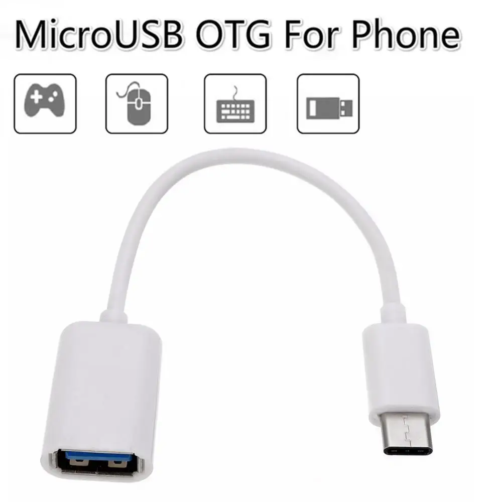 5/3/1pcs New Universal USB 2.0 Glossy Type-C OTG Line Type C Male To USB Female TG Data Sync Converter Adapter Cable