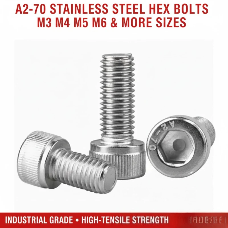 

20/50p M2 M3 DIN912 304Stainless Steel Hex Socket Head Cap Screw for 3D Printer Drone Repair Bolt Nut Parafuso Tornillo Vis Viti