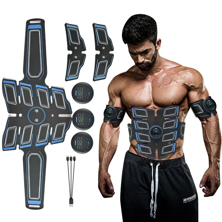 EMS Fitness Belt  Use AB Roller Midriff Massager Eight-pack Abs Sticker Health Fitness Device  Exercise Weight Loss Abdominal Ab