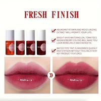 Teinte à lèvres fruitée 4 couleurs, gloss hydratant, rouge à lèvres liquide waterproof, non-collant, haute pigmentation, couleurs longue durée 3