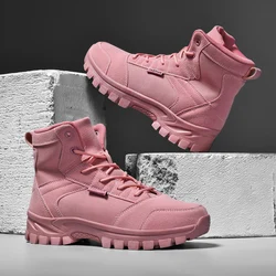 Outdoor Couple Boots, Desert Hiking Boots, Men's and Women's Boots, Hiking Shoes, Boots, High-Top Breathable Combat Training Boots, High-Top Shoes, Casual Boots