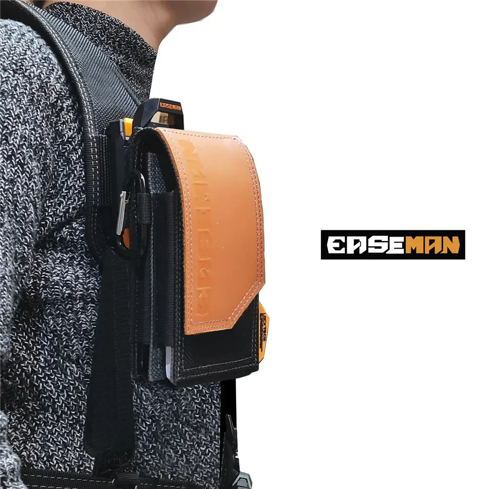 2024 New EASEMAN Quick Hanging Tool Bag Storage Waist Bag for Mobile Phone Notepad Pen Man Gift