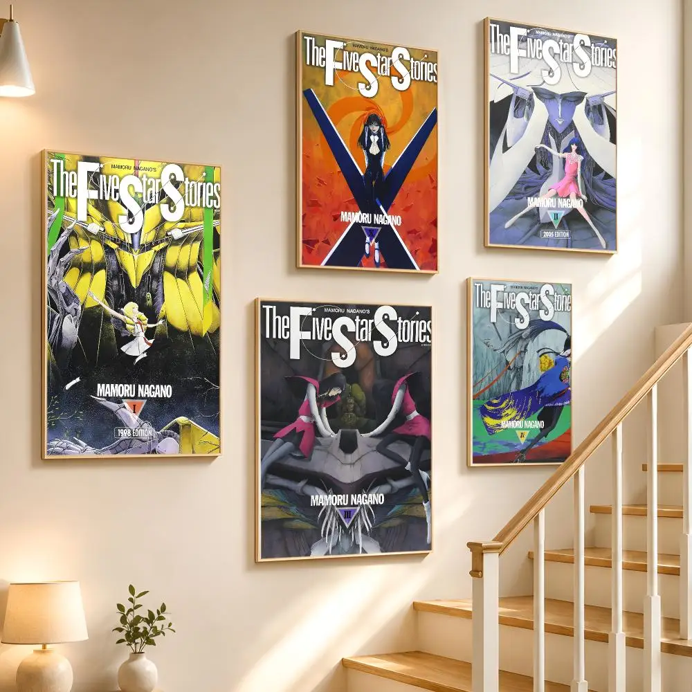 Manga SciFi Five Star Stories Poster High-definition waterproof stickers, suitable for home décor,holiday decorations