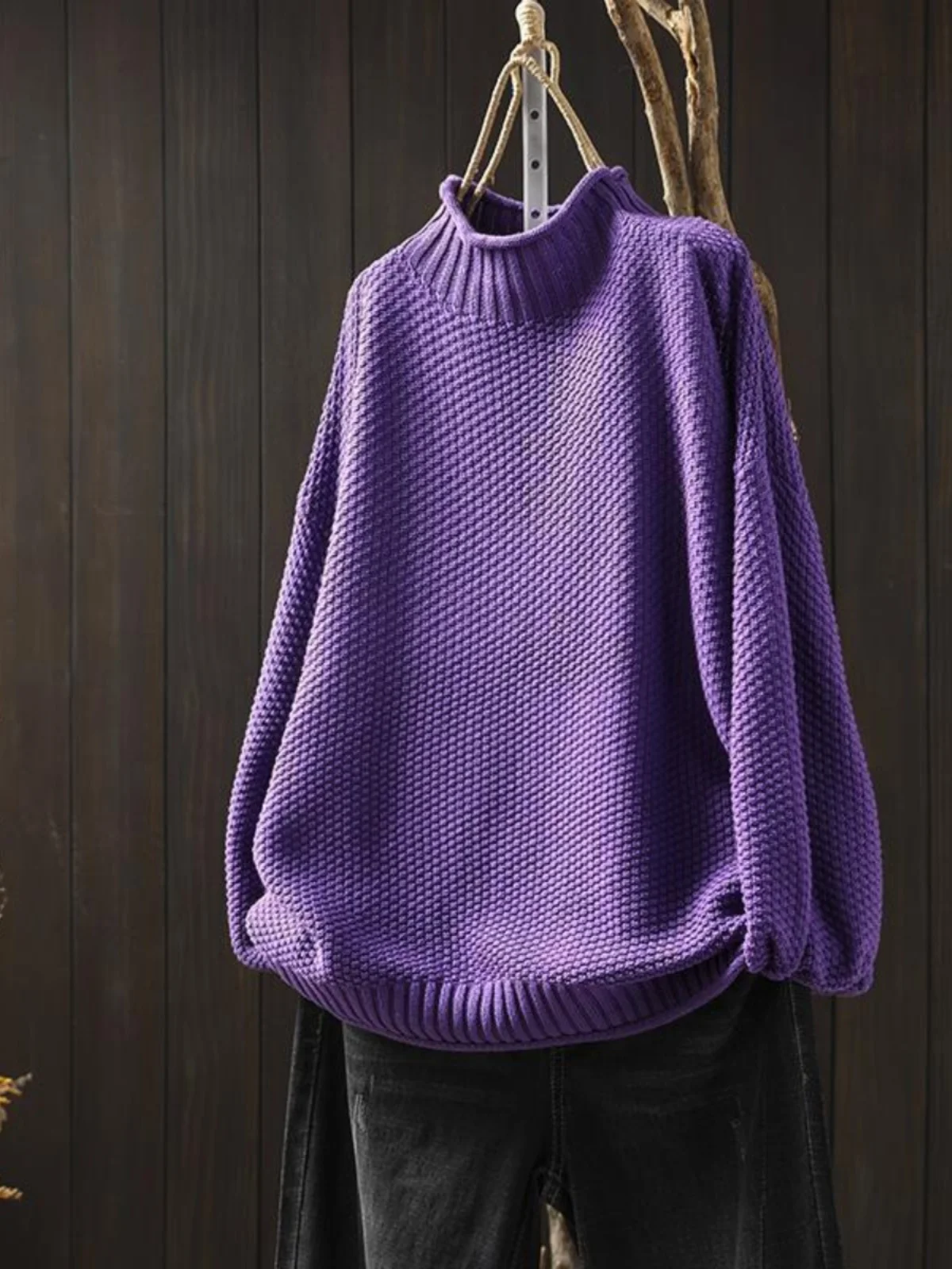 Coupe ample dames pull tricoté aérien Sle Base irt rue Sle tricots amples rond Ne Long Sve humidité ng