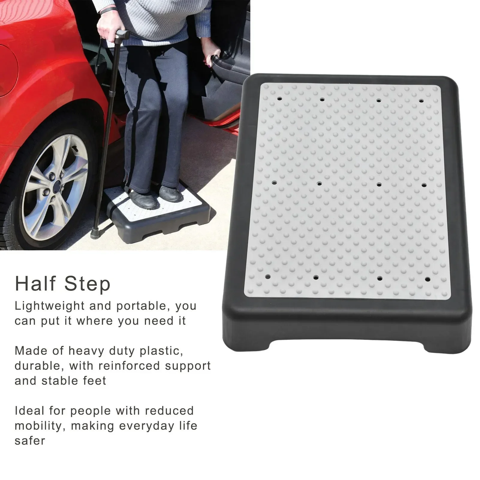 

Anti Slip Half Step Stackable Elderly Half Step Outdoor Riser Step Stool for Household Garden