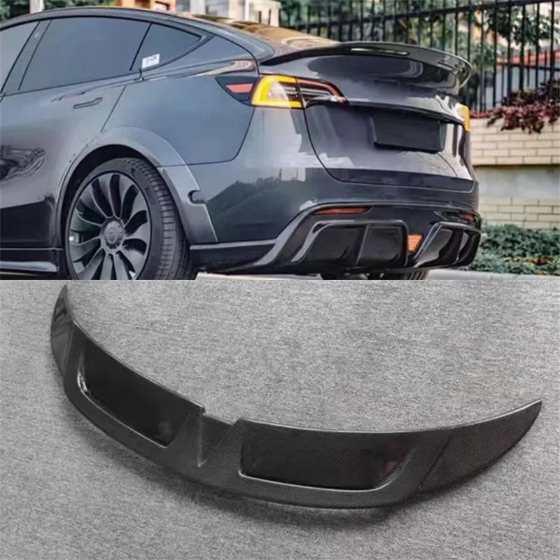 

For Tesla Model Y ReaI Carbon Fiber Tail Wing Spoiler Kit