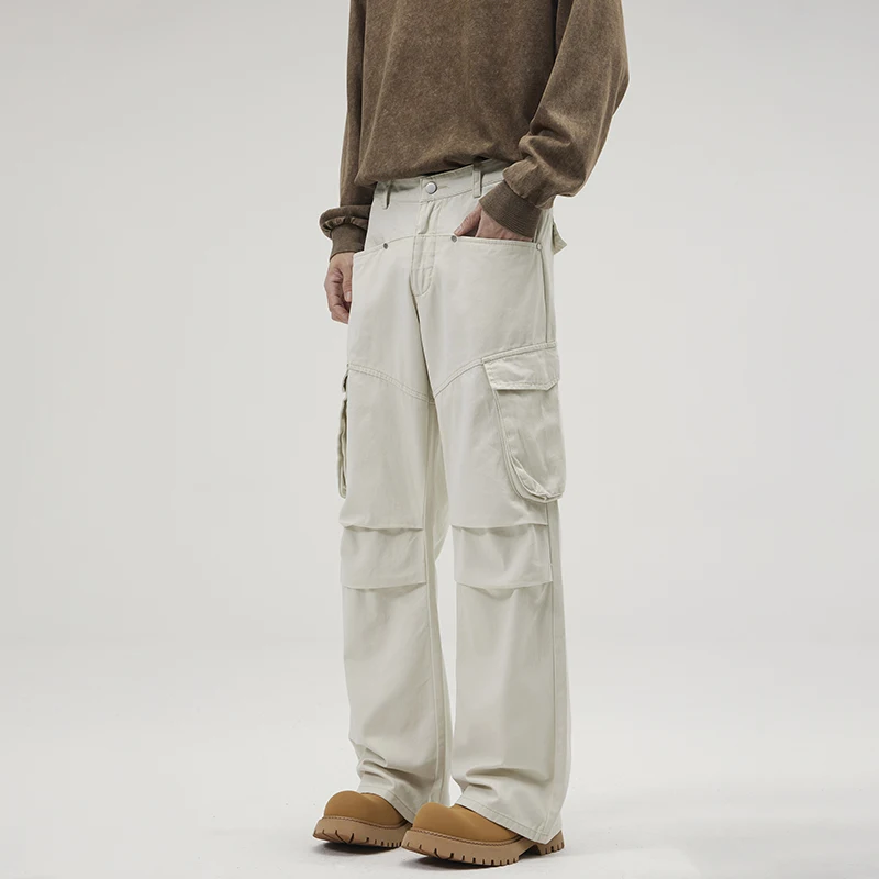 

Men Cityboy Trousers Multi Pocket Streetwear Fashion Loose Casual Plus Size Cargo Pants Women Pure Cotton Hip Hop Y2k Pants