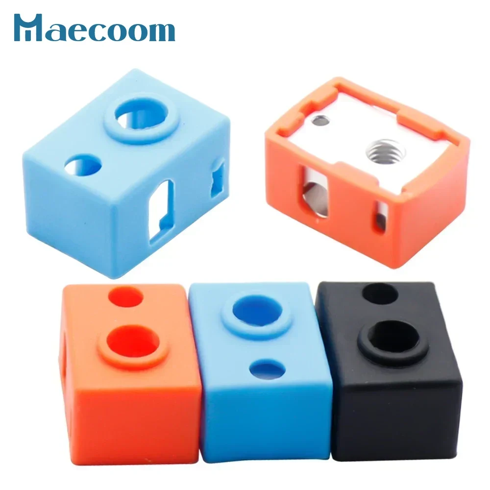 E3D V6 PT100 Heated Block Silicone Sock Cover PT100 V6 Heat Block Warm Keeping Cover 3D Printer Parts Protective Socks