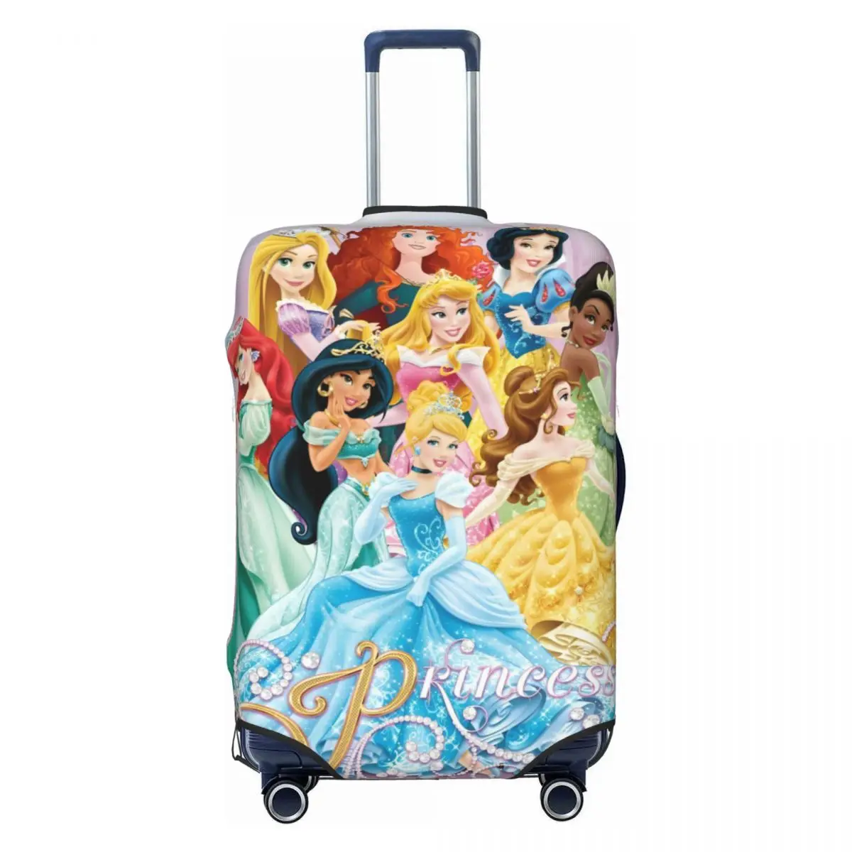 

Custom Princess Travel Luggage Cover Elastic Adorable Classical Anime Cartoon Suitcase Cover Protector Fit 18-32 Inch