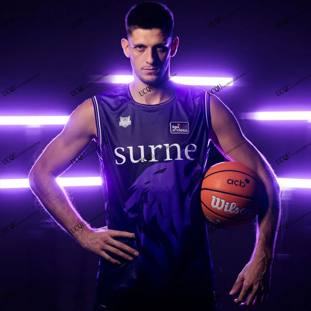 

Испания ACB 2025-26, Новое поступление, баскетбольные майки Bilbao, футболки с 3D принтом, повседневные домашние жилеты для взрослых и детей, Лидер продаж