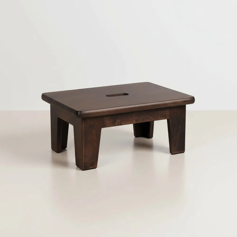 

Solid Wood Step Stool No Assembly Needed, 600Lbs Capacity, Anti-Slip Safety for Adults Elderly Kids