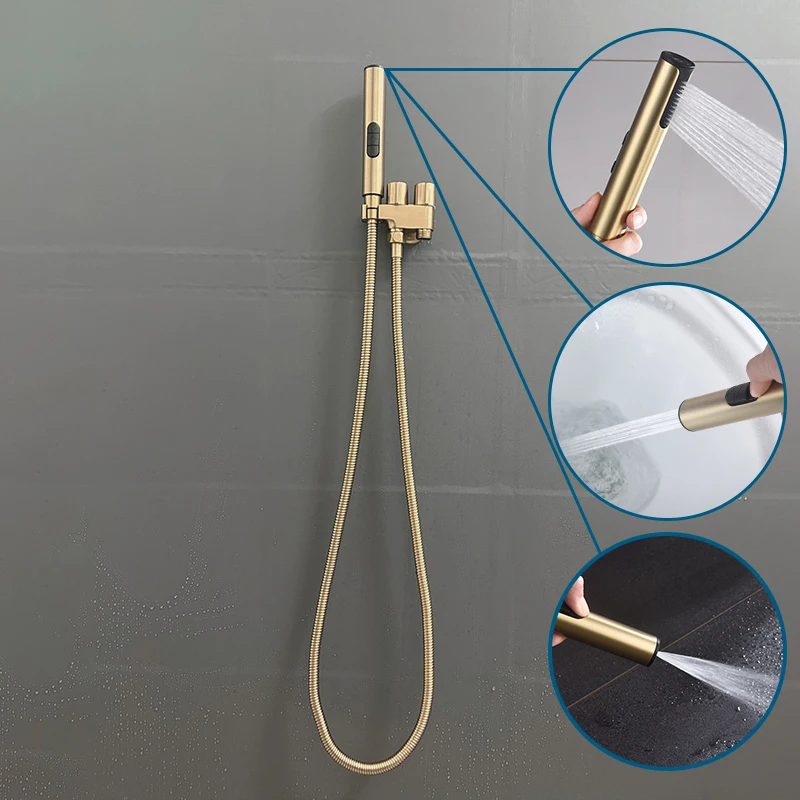 High Quality Handheld Toilet Bidet Faucet Brass Bidet Shower Hygienic Shower Wall Shower Woman Cleaner Cold Water Only