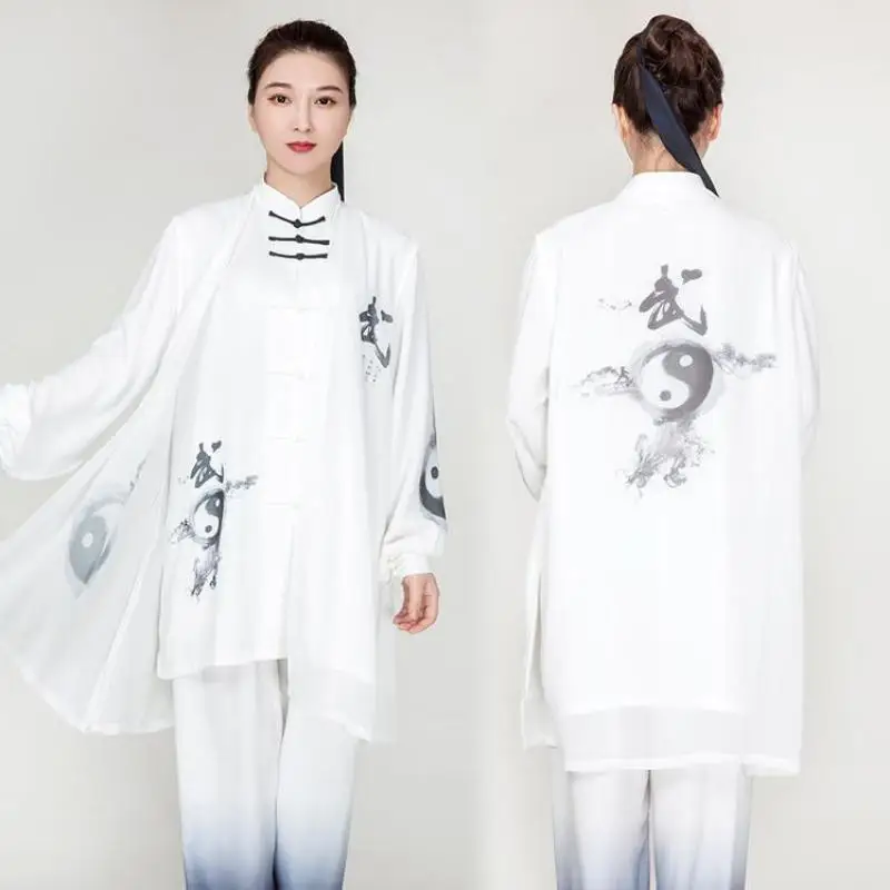 Women Cotton Tai Chi Suit Chinese Style Kung Fu Wushu Martial Arts Uniform Performance Jacket Pants Oriental Exercise Clothing