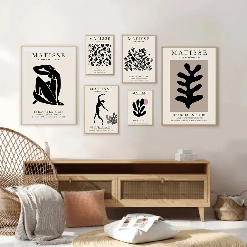 

Abstract Nude Figure Art with Leaf Motif Multi Size Unframed Canvas Painting Posters For Living Room Bedroom Home Wall Art Decor