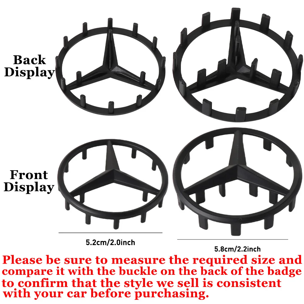 Car Interior Steering Wheel Hollow Badge Logo Decor Accessories For Mercedes Benz W164 W203 W204 W168 C180 E320 A200 CLA CLK CLS