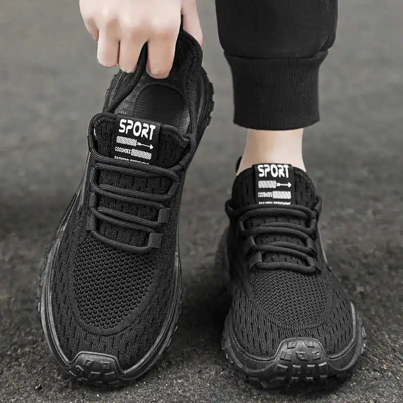 

Outdoor Round Nose Trekking Shoes Men's Hiking Tennis Sneakers Men's Black Sports Tenids New Arrival Funny Festival Deals