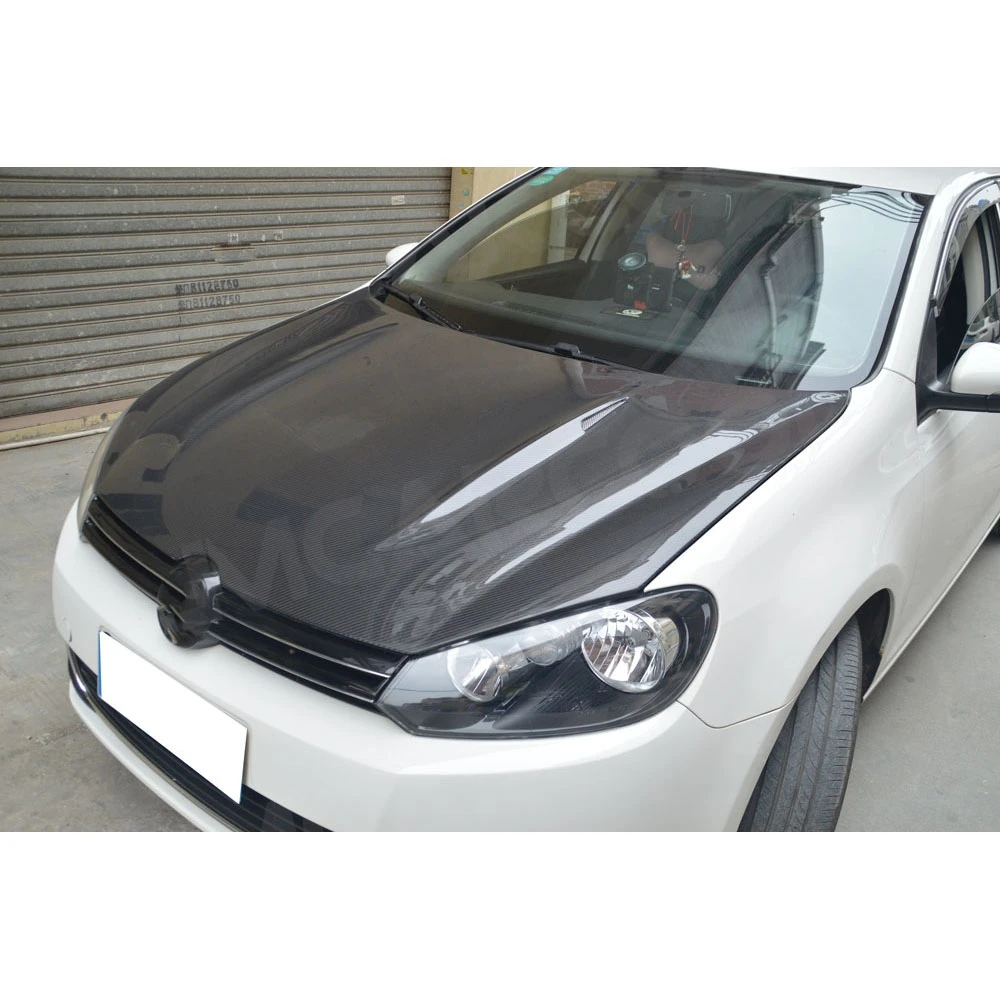 JMCARCOOL المصد الأمامي محرك هود ل Volkswagen Golf 6 VI MK6 GTI R20 2010-2013 غطاء فتحة التهوية غطاء محرك السيارة ألياف الكربون