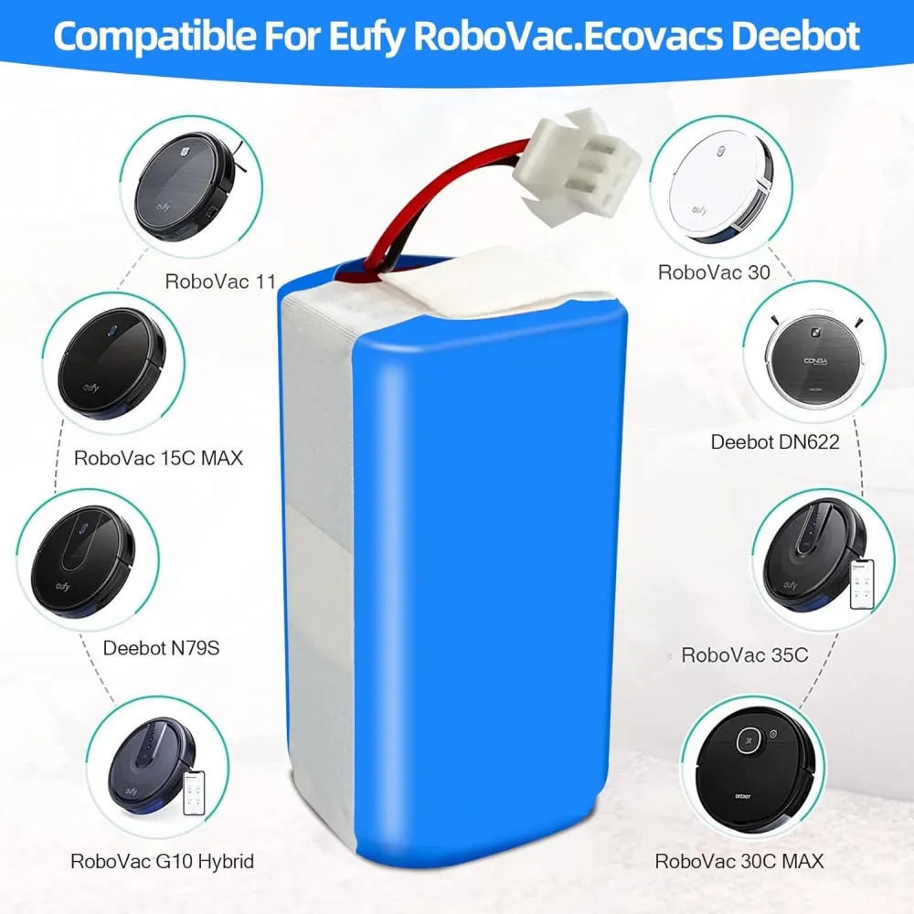 New 2600mAh Battery Replacement for Lefant M210 M210B M210P M213 M213S Robot Vacuum Cleaner 14.4V 36.3Wh