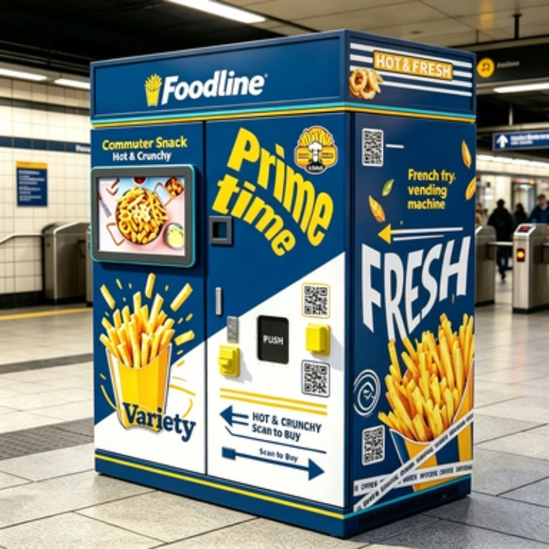 FOODLINE Customized French Fries Vending Machine Automatic French Fry Auto Maker OEM Chicken French Fries Chips Vending Machine