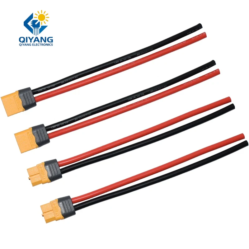 Amass XT60 Plug Male Connector with Sheath Housing with 165mm 12AWG Silicon Wire for RC Lipo Battery FPV Racing Drone