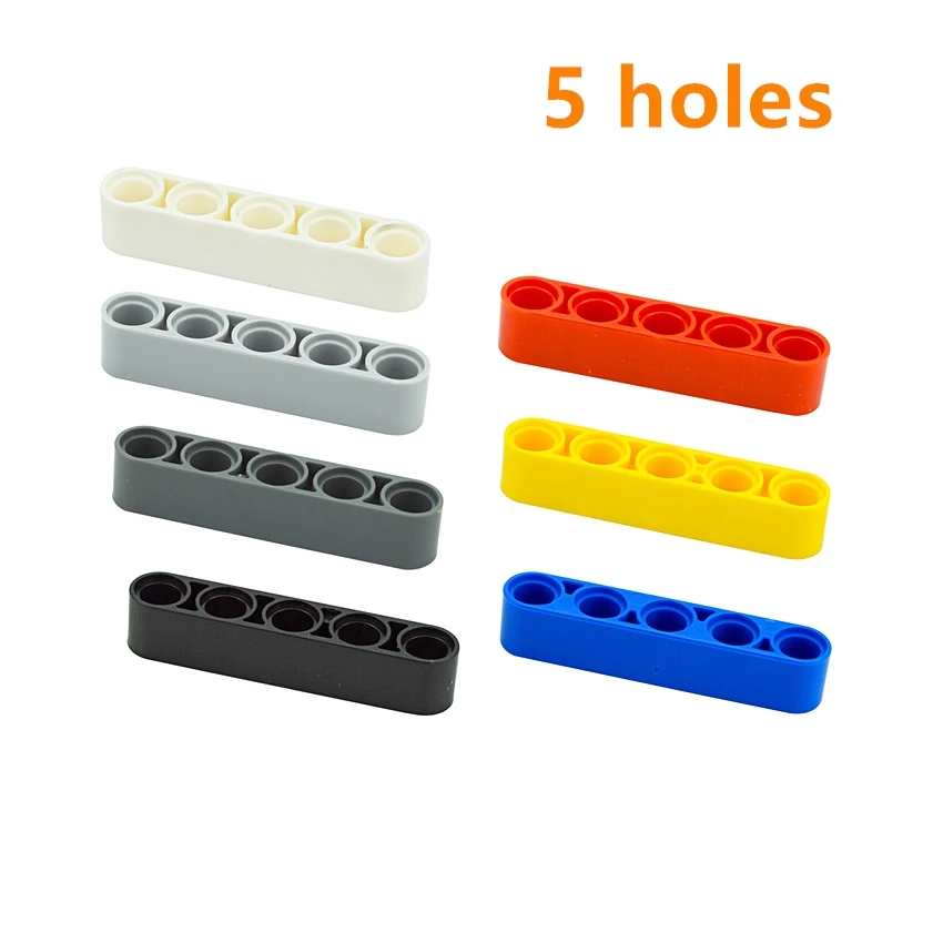 Building Blocks Technical DIY Liftarm Thick 1x5 hole arm Bricks Compatible MOC Parts Educational 32316 Assemble Particles Toys