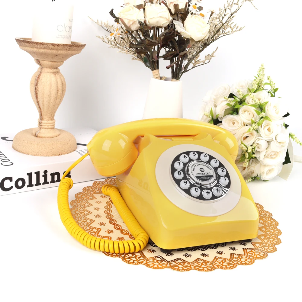 Audio Guest Book Wedding Phone Bridal Gifts Vintage Guest Book Telephone Record Customized Voice Message for Your Wedding Party