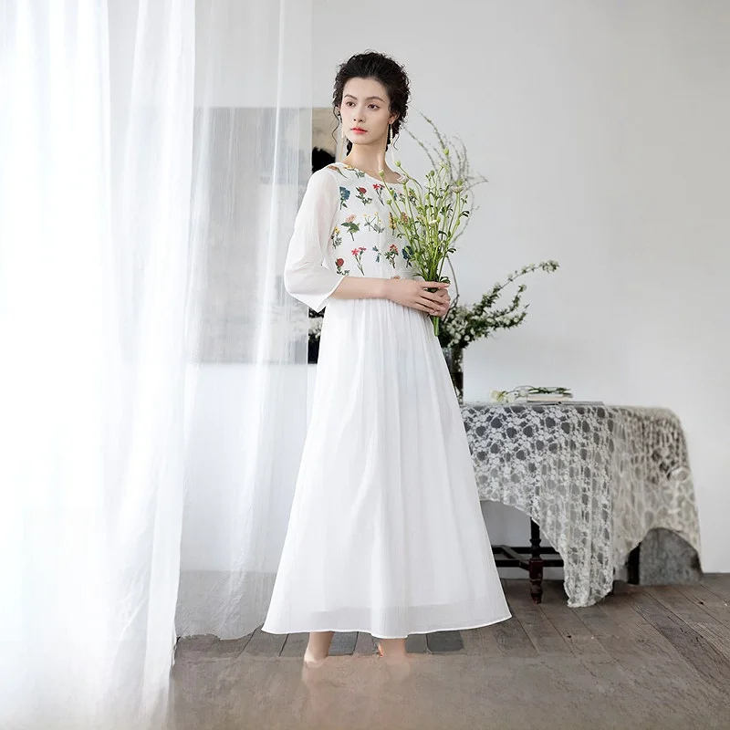 

Ele Embroidered Slim Fit Cotton Blend Dr New Summer Collection for Women by a Life on the Left