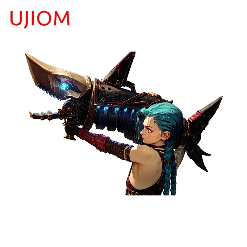 UJIOM For League of Legends jinx Arcane Wall Stickers cartoon girl with gun Graffiti Decals Waterproof Game room Cupboard decor