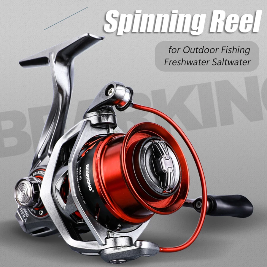 

Spinning Fishing Reel 5.7:1 Gear Ratio High Speed 2000-3000 Spool Wire Cup Distance Wheel Fishing Reel with 8-9KG Max Drag