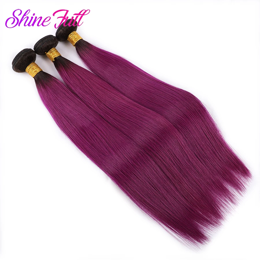 

1/Purple Human Hair Weave 1/3/4 Bundles Straight Human Hair Extension 1/Purple Brazilian Remy Straight Hair Bundles