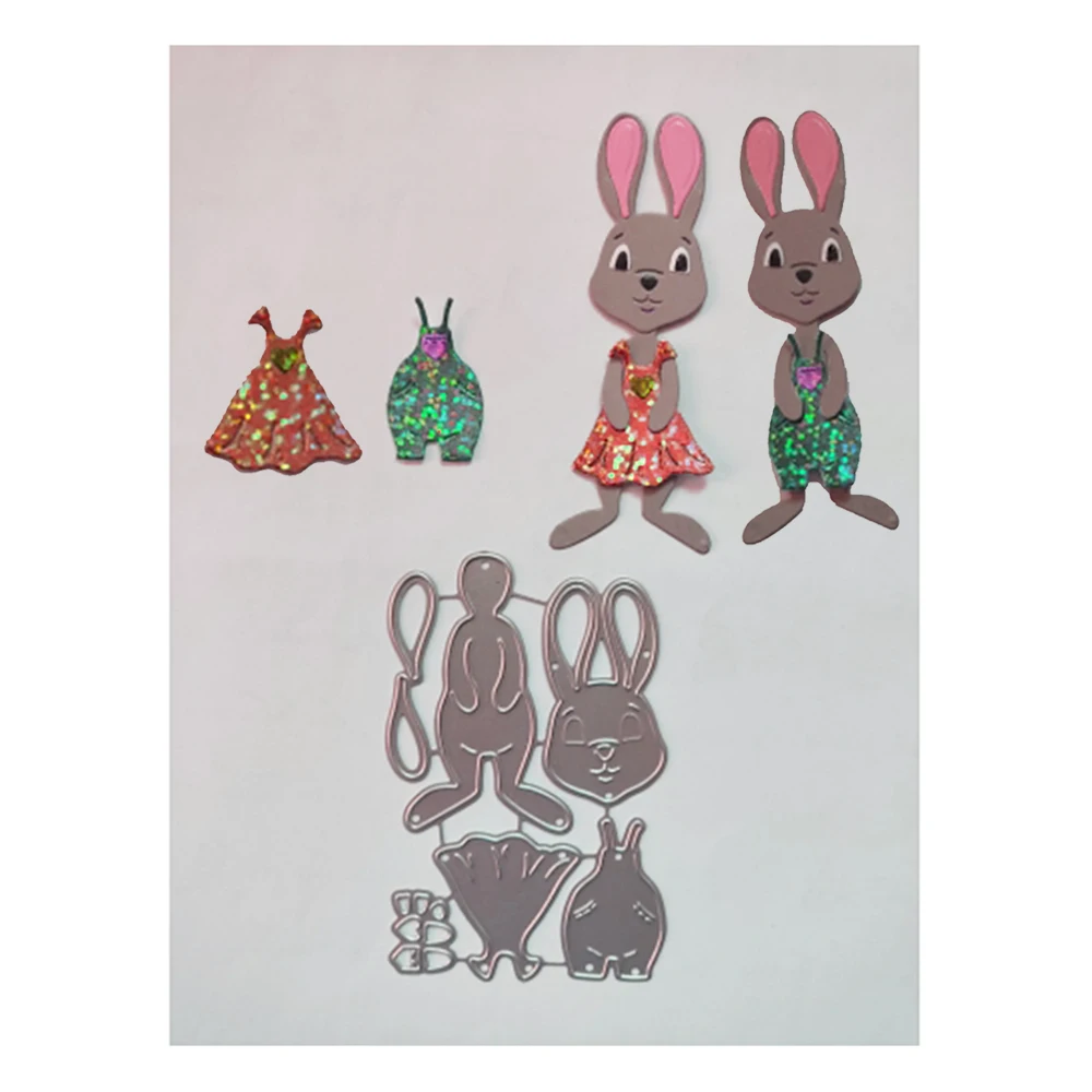 

Rabbit DIY Metal Cutting Dies New Card Making Mould Scrapbooking Decralation Slimline Dies Cut Mold Template for Paper Craft