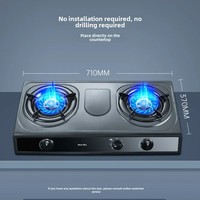 Home 5.2KW Gas Stove Double Stove Gas Stove Liquefied  Energy-saving Tabletop Natural Gas Fierce Fire Household use