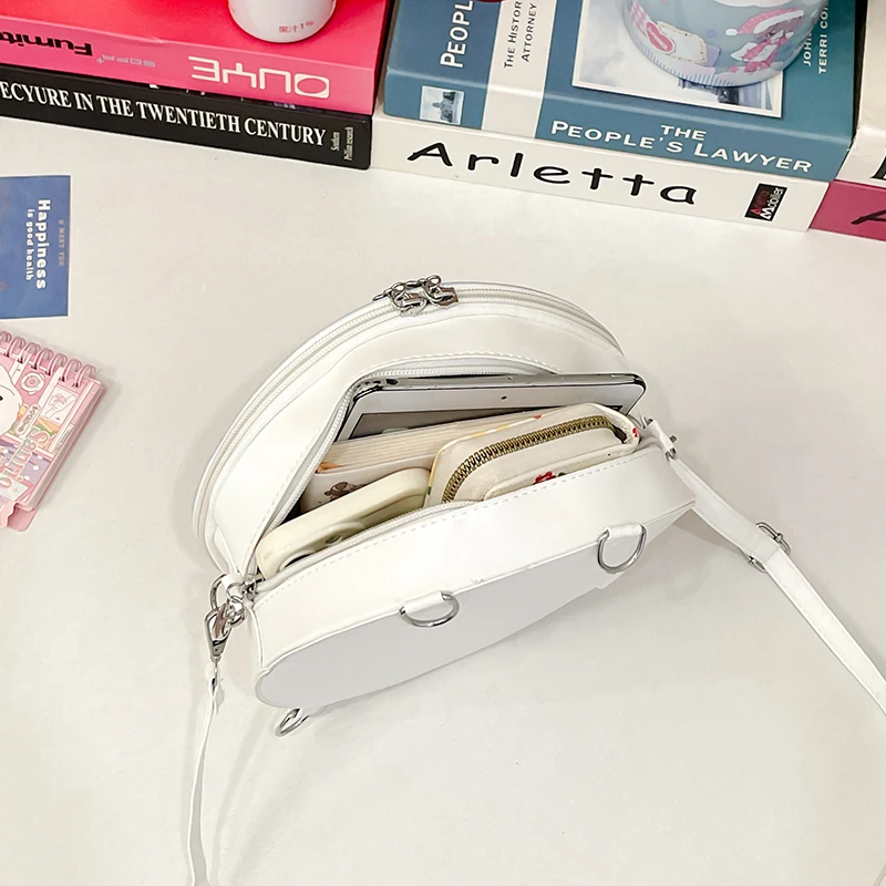 2025 جديد الحلو Y2k حقائب كتف الجمالية النساء Kawaii موضة حقائب ظهر غير رسمية العصرية شفافة السفر Crossbody Ita حقائب