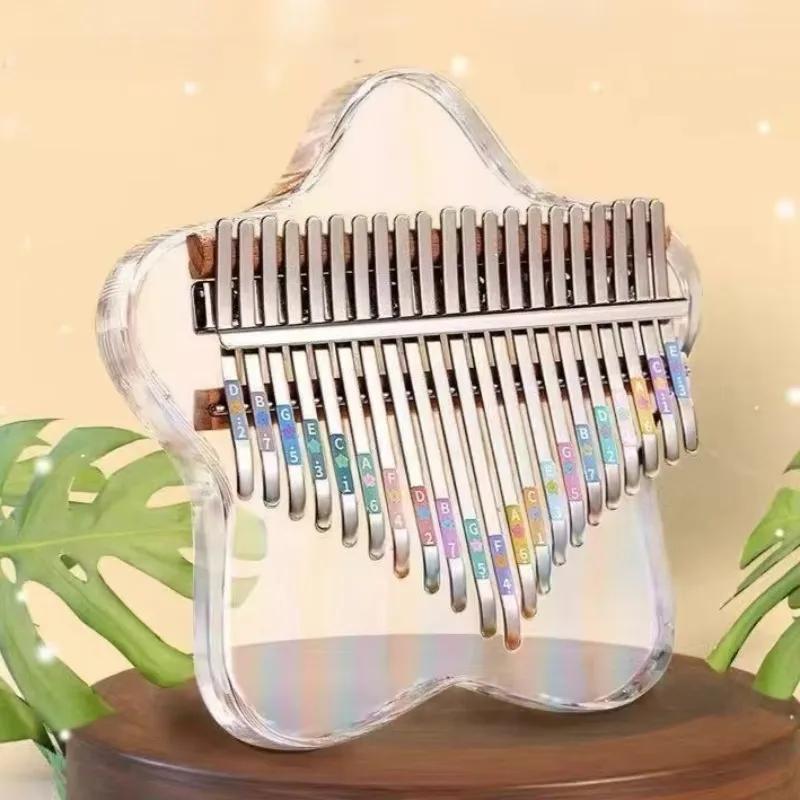 17/21 Key Kalimba Acrylic Star Children Finger Piano Professional Mini Thumbs Piano Transparent Beginner Keyboard Instruments